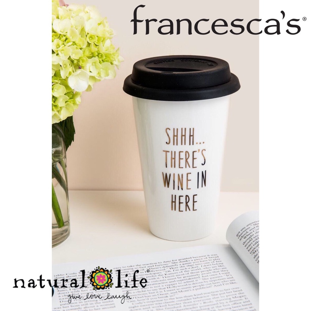 Francesca’s + Natural Life Shhh Wine Thermal Mug